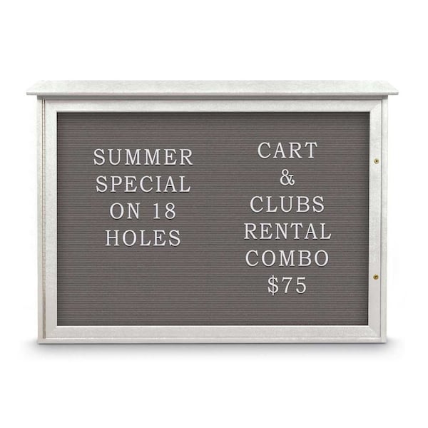 Outdoor Enclosed Combo Board, 72"x36", Bronze Frame/Burgundy & Amethyst